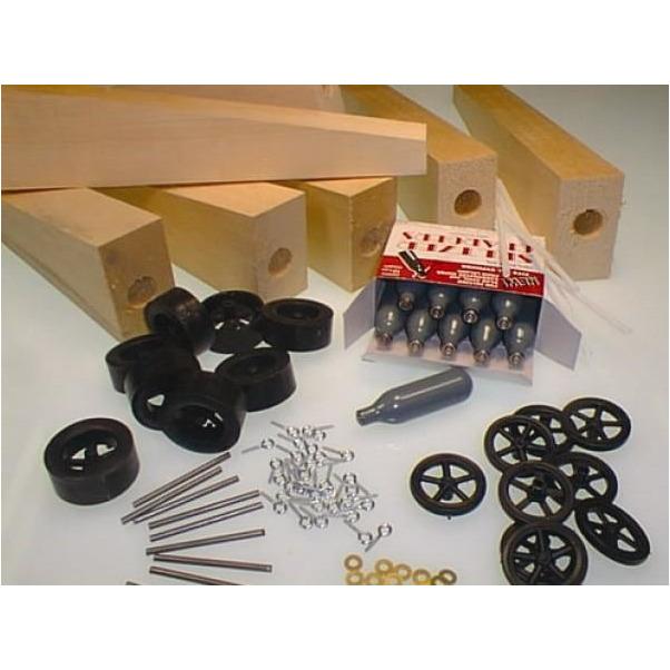 C02 Dragster 50 Student Class Pack with Basswood Blanks - STEMfinity