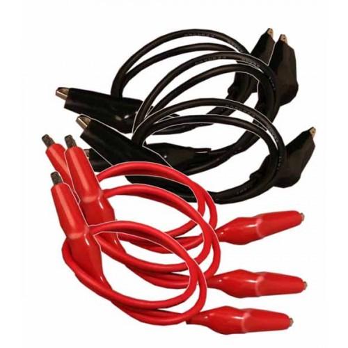Connection Wire with Alligator Clips Red - Black 12", Pk-6 - STEMfinity