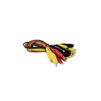 Connection Wire with Alligator Clips Red - Black - Yellow 18", Pk-6 - STEMfinity
