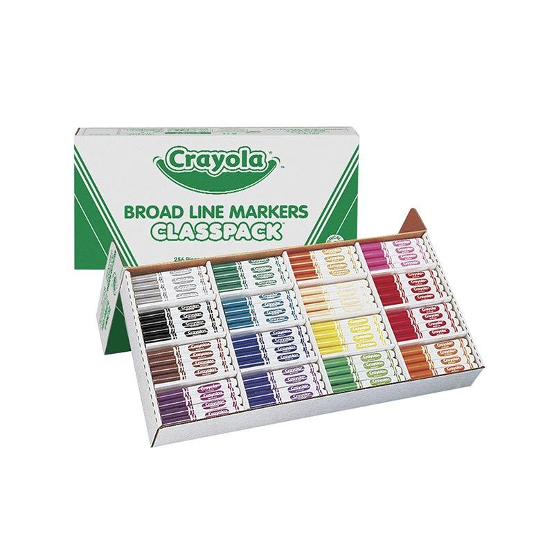 Crayola Broad Line Markers Classpack - 16 Colors, 256 Count - STEMfinity