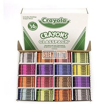 Crayola Crayons Classpack - 16 Colors, 800 Count - STEMfinity