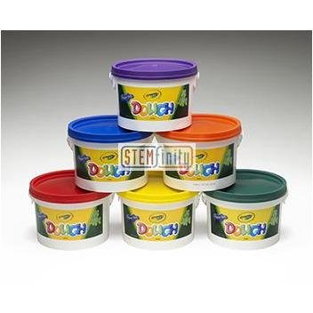 Crayola Dough Set of 6 Tubs Red, Orange, Green, Yellow, Purple, Blue - STEMfinity