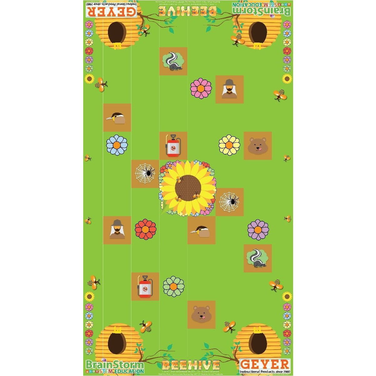 Geyer BrainStorm STEM Education Robotics Activity Mat: Beehive, 80" x 44.75" - STEMfinity