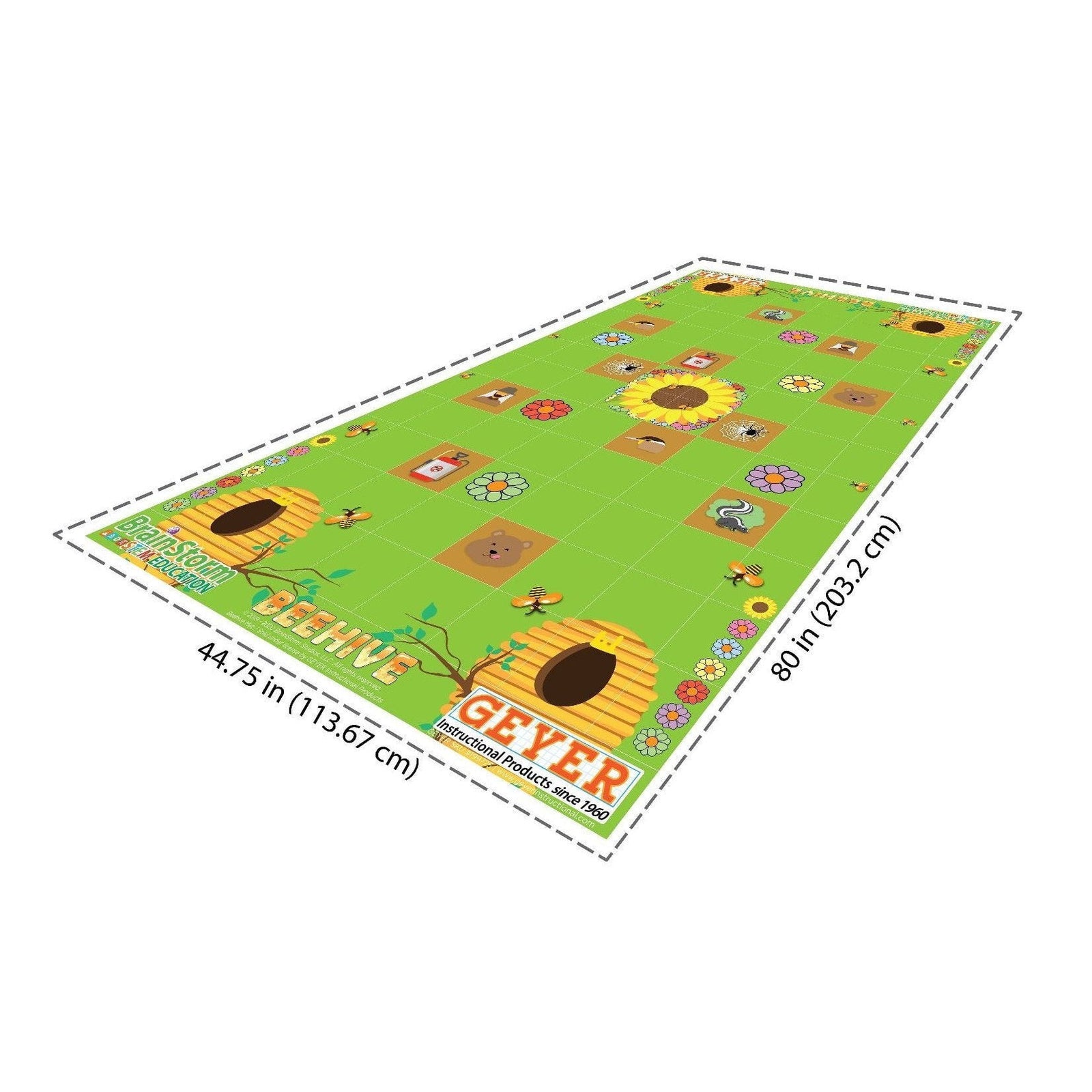 Geyer BrainStorm STEM Education Robotics Activity Mat: Beehive, 80" x 44.75" - STEMfinity