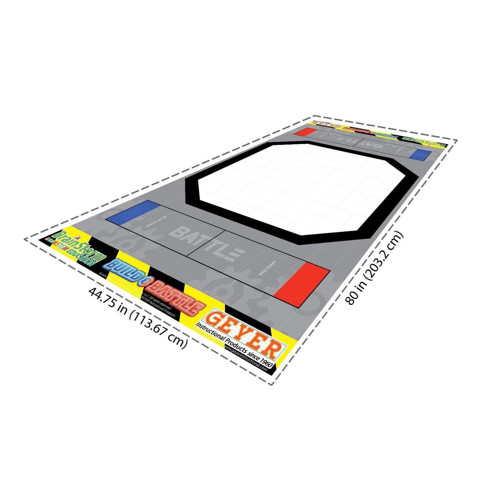 Geyer BrainStorm STEM Education Robotics Activity Mat: Build & Battle, 80" x 44.75" - STEMfinity