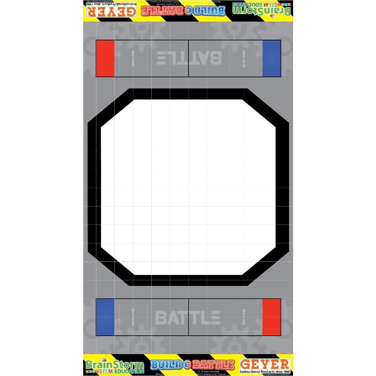 Geyer BrainStorm STEM Education Robotics Activity Mat: Build & Battle, 80" x 44.75" - STEMfinity