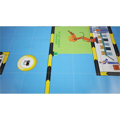 Geyer BrainStorm STEM Education Robotics Activity Mat: Robot Factory, 80" x 44.75" - STEMfinity