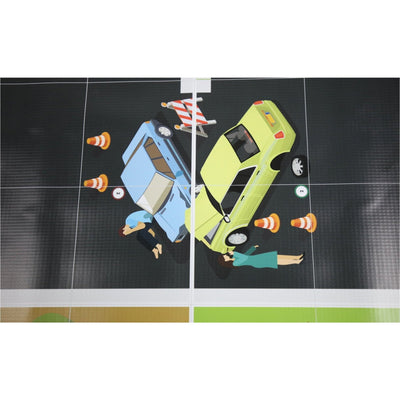 Geyer BrainStorm STEM Education Robotics Activity Mat: Robot Rescue, 80" x 44.75" - STEMfinity