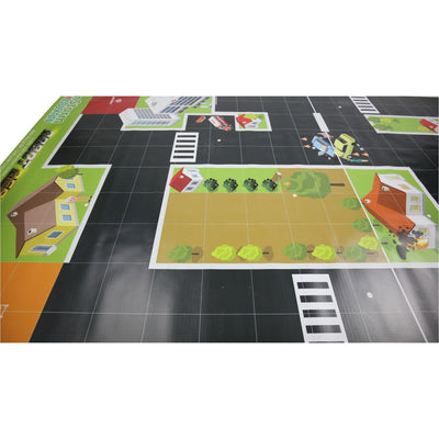 Geyer BrainStorm STEM Education Robotics Activity Mat: Robot Rescue, 80" x 44.75" - STEMfinity
