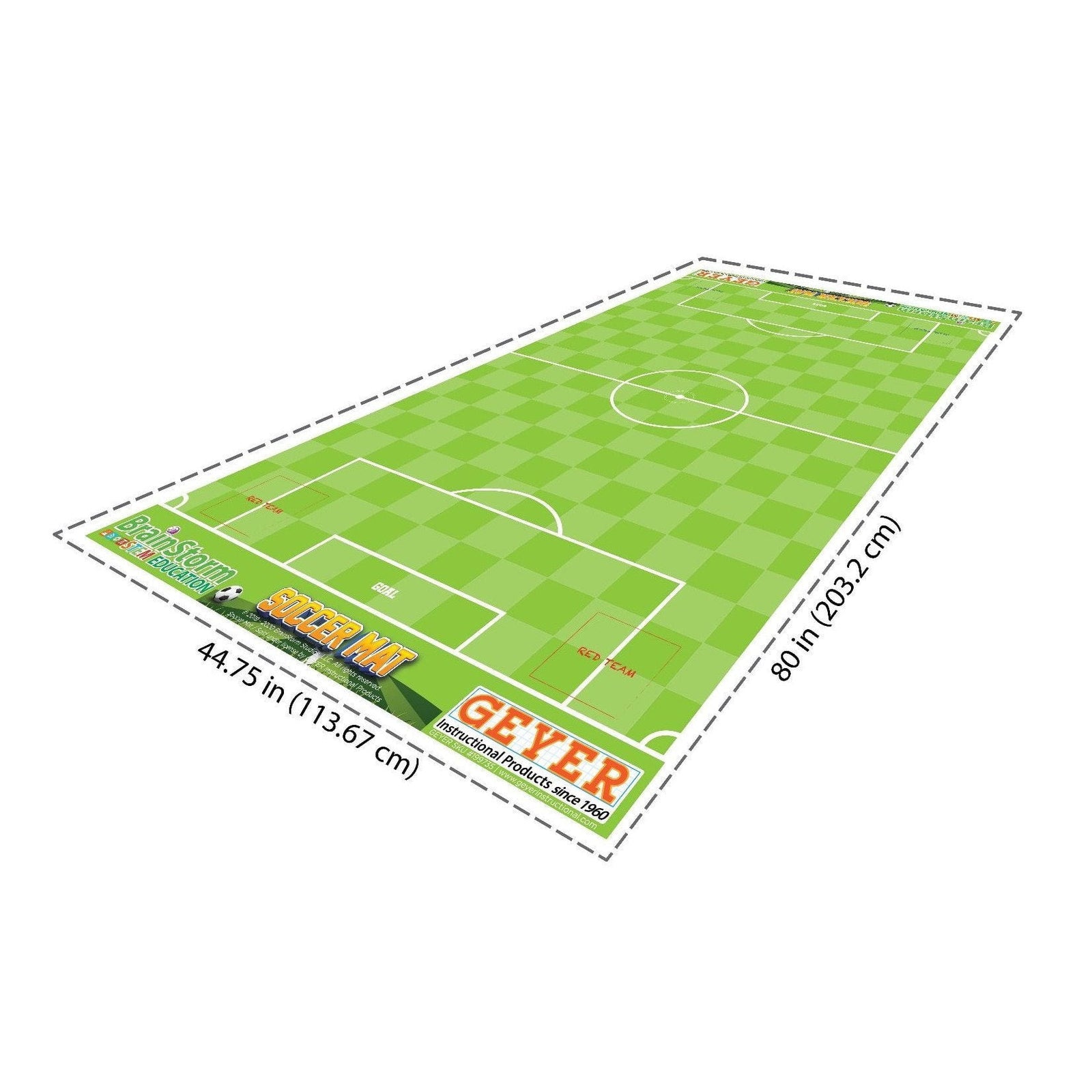 Geyer BrainStorm STEM Education Robotics Activity Mat: Soccer, 80" x 44.75" - STEMfinity