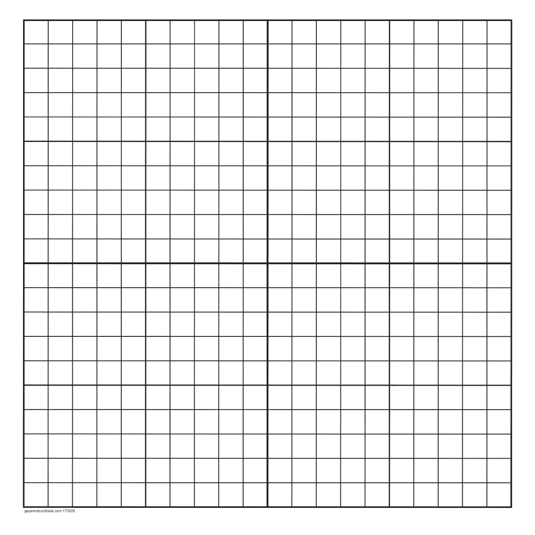 Geyer Dry Erase Magnet, 1" Square, XY Axis - STEMfinity