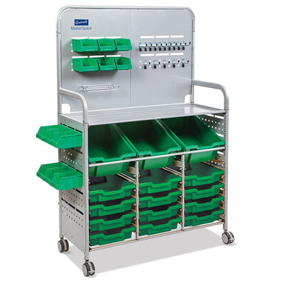 Gratnells MakerSpace Cart with 3 Deep & 12 Shallow Trays - Gratnells - STEMfinity