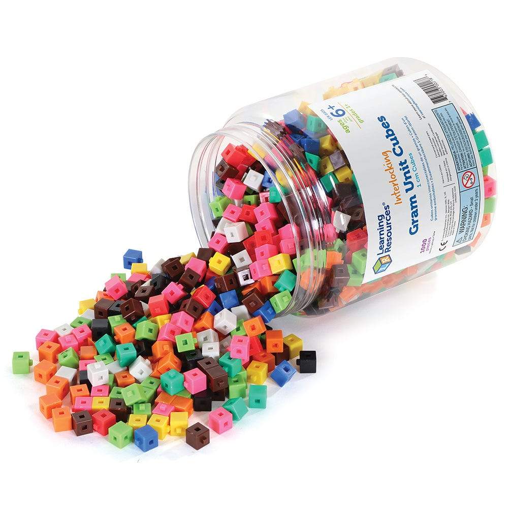Interlocking Gram Unit Cubes, 1cm, Set of 1,000 - STEMfinity