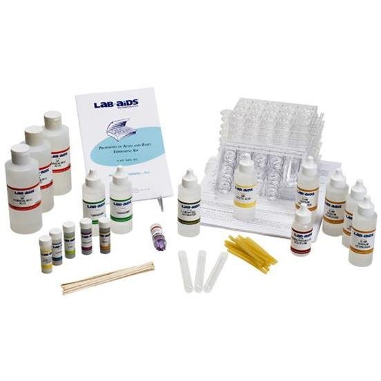 Lab-Aids: Properties of Acids and Bases Experiment Kit - Bilingual English-Spanish - STEMfinity
