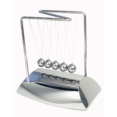 Newton's Cradle with Silver Base - STEMfinity