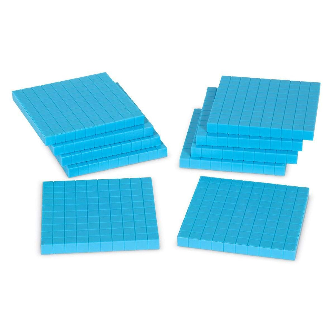 Plastic Base Ten Flats, Set of 10 - STEMfinity