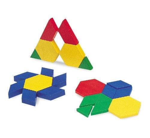 Plastic Pattern Blocks, 0.5 cm, Set of 100 - STEMfinity