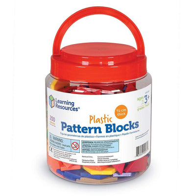 Plastic Pattern Blocks, 0.5 cm, Set of 250 - STEMfinity