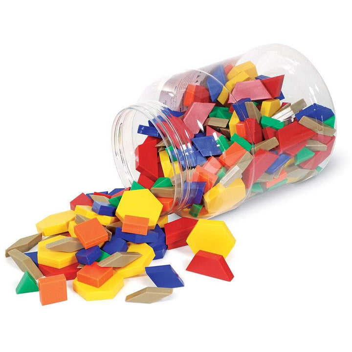 Plastic Pattern Blocks, 1 cm, Set of 250 - STEMfinity