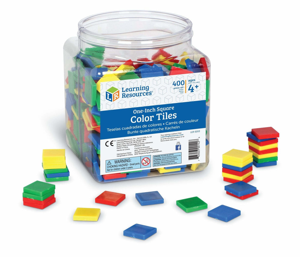 Square Color Tiles, Set of 400 - STEMfinity