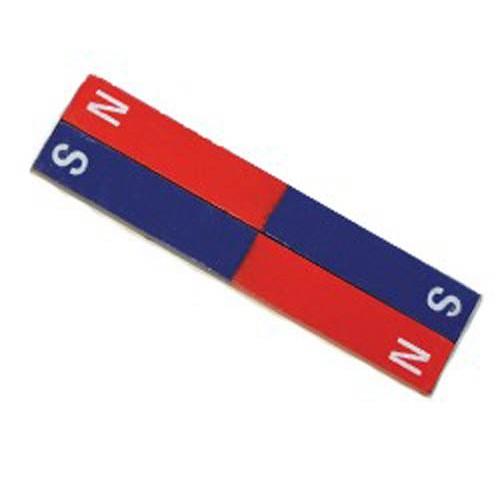 Steel Bar Magnet Red-Blue 3"x1/2"x3/16", Pair - STEMfinity