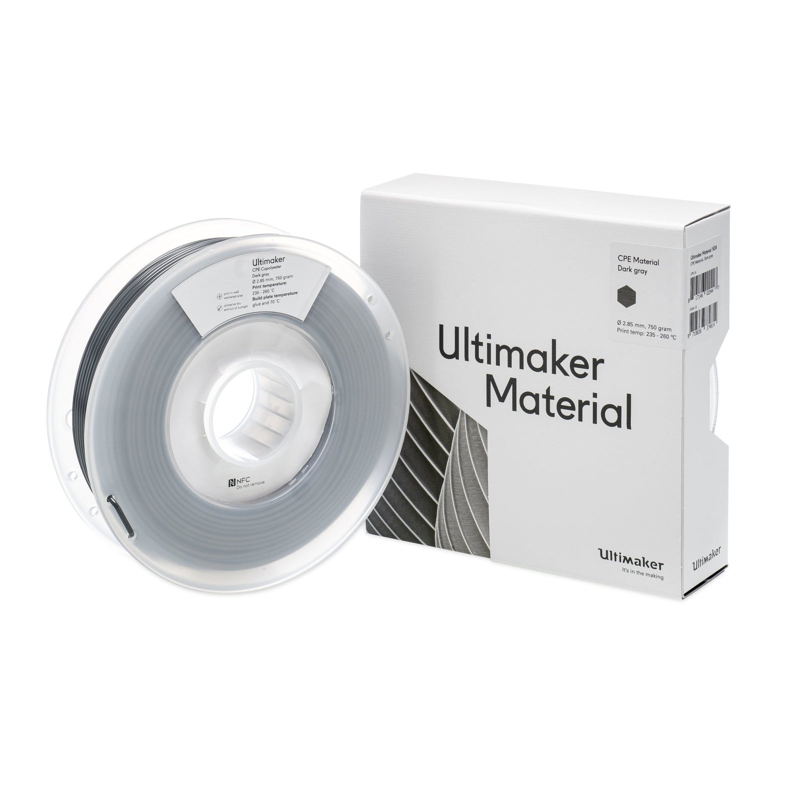 Ultimaker Filament - CPE Dark Gray, 750g - STEMfinity