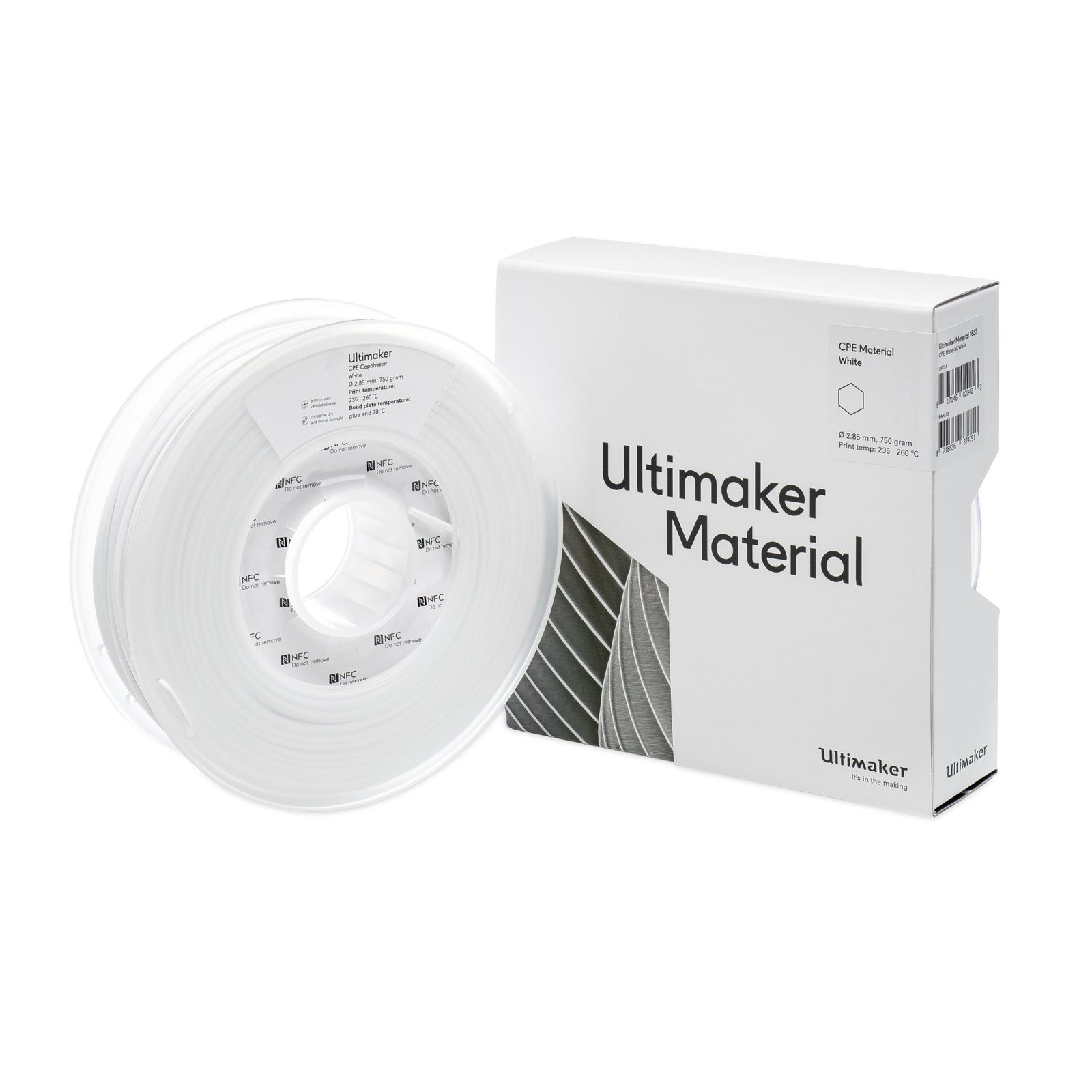 Ultimaker Filament - CPE White, 750g - STEMfinity