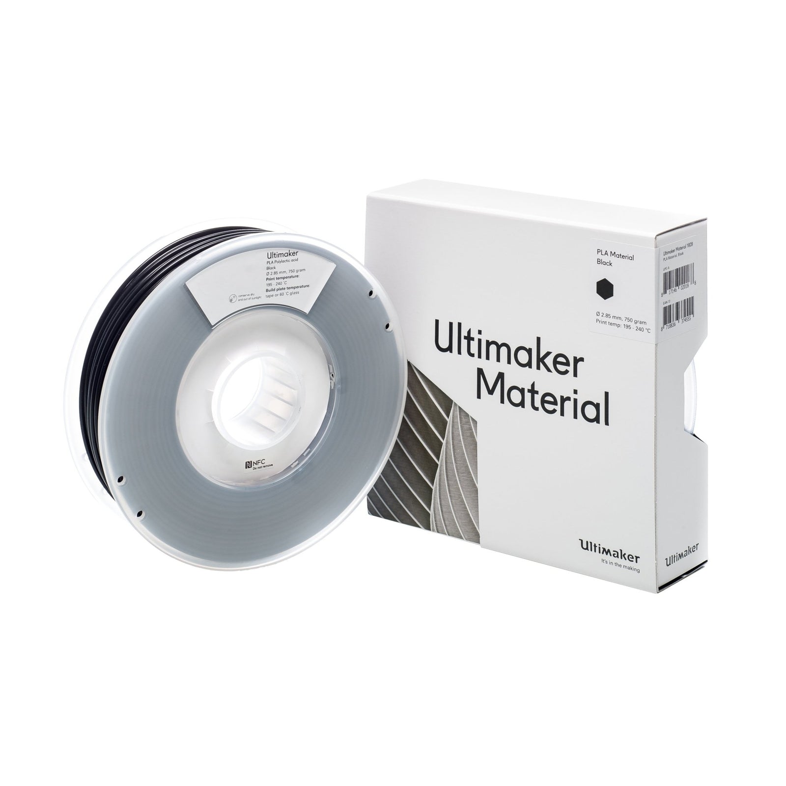 Ultimaker Filament - PLA Black, 750g - STEMfinity